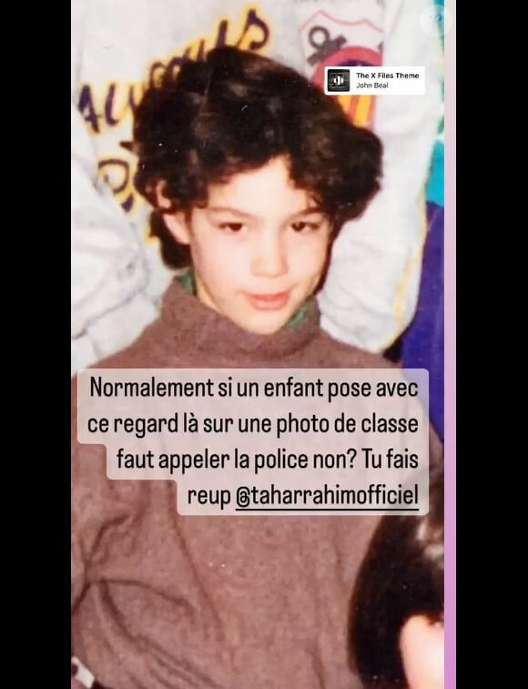 Tahar Rahim enfant, Leila Bekhti aime se moquer de lui. @ Instagram / Leila Bekhti