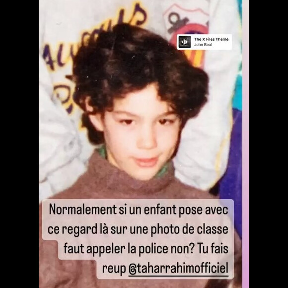 Tahar Rahim enfant, Leila Bekhti aime se moquer de lui. @ Instagram / Leila Bekhti