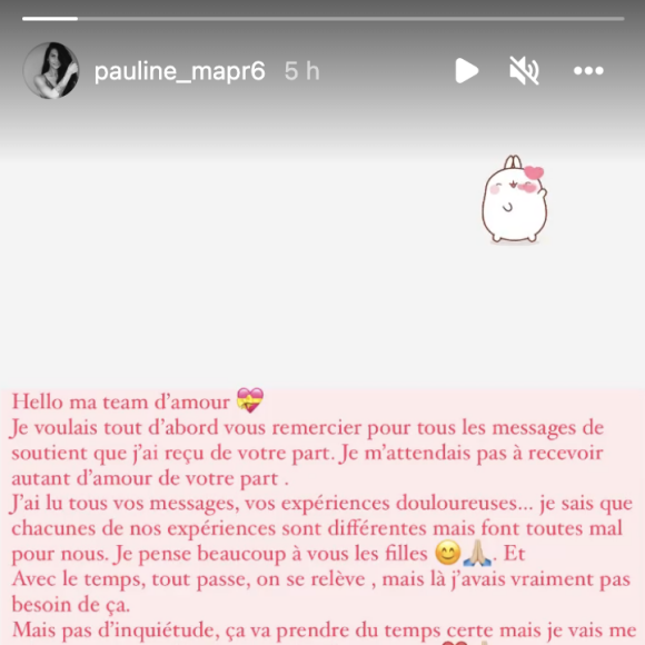 Pauline (Mariés au premier regard) donne de ses nouvelles après sa fausse couche - Instagram