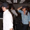 Nick Lachey et sa petite amie Vanessa Minnillo arrivent, le jeudi 4 février, à l'aéroport de Fort Lauderdale (Miami) pour le Superbowl.