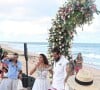 Exclusif - Joakim Noah, Lais Ribeiro, Yannick Noah, Cecilia Rodhe - Joakim Noah et Lais Ribeiro se sont mariés devant leurs amis et leur famille sur la plage de Trancoso au Brésil le 13 juillet 2022.