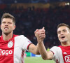 Klaas-Jan Huntelaar (Ajax) ,Dusan Tadic (captain) (Ajax) lors du match UEFA Ligue des Champions opposant l'Ajax Amsterdam au LOSC Lille au stade Johan Cruijff à Amsterdam, Pays-Bas, le 17 septemnre 2019. L'Ajax a gagné 3-0.