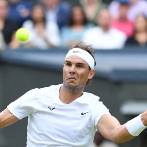 Rafael Nadal lors du tournoi de Wimbledon, le 6 juillet 2022.