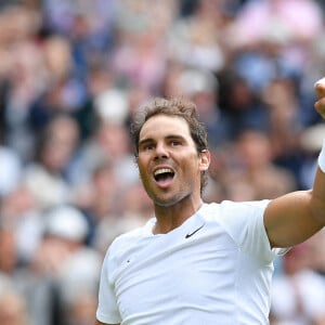 Rafael Nadal lors du tournoi de tennis de Wimbledon, le 28 juin 2022.