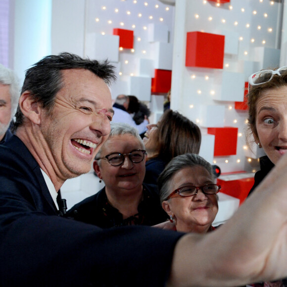 Exclusif - Jean Luc Reichmann et Corinne Masiero - Enregistrement de l'émission "Vivement Dimanche" présentée par M.Drucker à Paris et qui sera diffusée le 24 février sur France 2. Le 20 février 2019 © Guillaume Gaffiot / Bestimage 