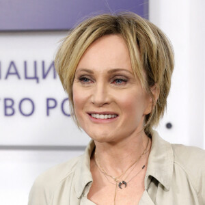 La chanteuse française Patricia Kaas lors d'une conférence de presse sur la sortie de son nouvel album à Moscou, Russie, le 8 novembre 2017. 