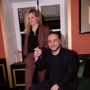 Francois-Xavier Demaison et sa femme Anaïs Tihay - Inauguration du restaurant de G. Houzé et B. Patou, "La Fontaine Gaillon" au 1 Rue de la Michodière dans le 2ème arrondissement à Paris le 15 janvier 2020 © Rachid Bellak/Bestimage 