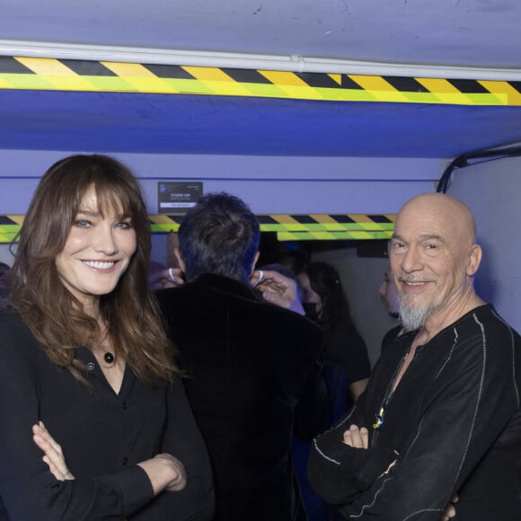 Exclusif - Carla Bruni-Sarkozy, Florent Pagny, Nolwenn Leroy - Backstage de l'émission spéciale "Unis pour l'Ukraine" à la Maison de la Radio et de la Musique, diffusée en direct sur France 2 et présentée par Nagui et Leïla.Kaddour à Paris le 8 mars 2022. France Télévisions et Radio France s'associent, face à l'urgence humanitaire, pour soutenir et aider le peuple ukrainien et toutes les populations touchées par le conflit, sur place et dans les pays limitrophes. Le service public s'engage aux côtés de la Croix-Rouge française, qui lance un appel aux dons financiers, pour faire face aux besoins humanitaires, qui ne cessent de s'intensifier. Cette soirée spéciale est diffusée en simultané sur France 2 et France Inter avec un concert exceptionnel en direct, avec la participation des formations musicales de Radio France. Avec cette soirée, France Télévisions et Radio France permettent aux Français de répondre concrètement à l'urgence humanitaire, à l'intérieur et à l'extérieur de l'Ukraine, à travers des dons à la Croix-Rouge française. © Cyril Moreau / Jack Tribeca / Bestimage 