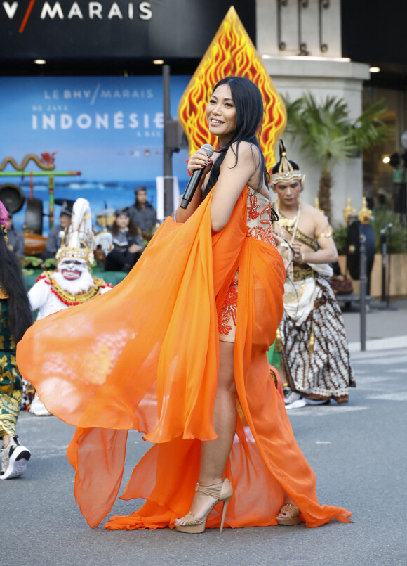 Anggun - Inauguration de l'expostion "Indonésie : de Java à Bali" au BHV / Marais à Paris le 8 juin 2022. © Marc Ausset-Lacroix/Bestimage