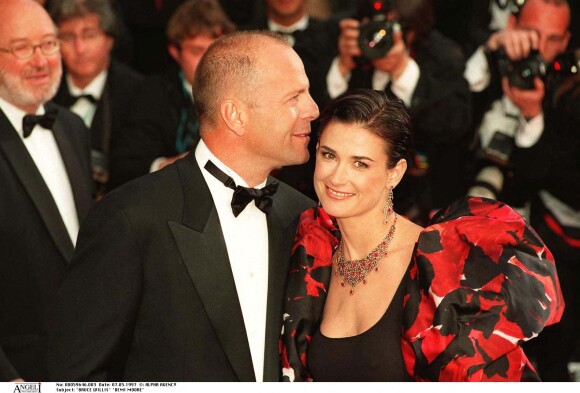 Bruce Willis et Demi Moore au 50e Festival de Cannes en 1997.