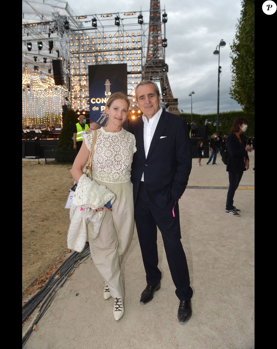 Exclusif - Takis Candilis et sa femme Babsie Steger - Le concert de Paris 2020 pour la Fête Nationale à Paris, le 14 juillet 2020. © Veeren Ramsamy / Stephane Lemouton / Bestimage