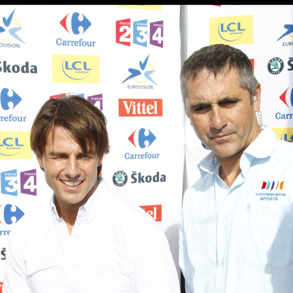 Laurent Jalabert et Tom Cruise sur le Tour de France.