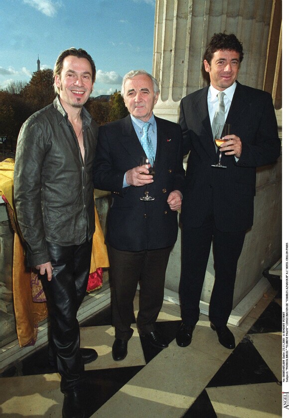 Patrick Bruel et Florent Pagny avec Charles Aznavour.