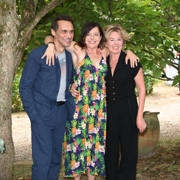 Yannick Choirat, Laure Calamy, Blandine Lenoir au photocall du film "Annie Colère" lors du 15ème festival du film francophone de Angoulême le 25 août 2022. © Coadic Guirec / Bestimage 