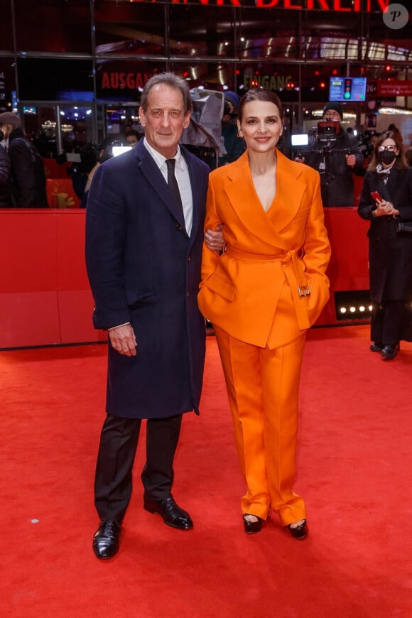 Vincent Lindon, Juliette Binoche - tapis rouge de la première du film "Avec amour et acharnement" lors de la 72ème édition du festival international du film de Berlin le 12 février 2022.