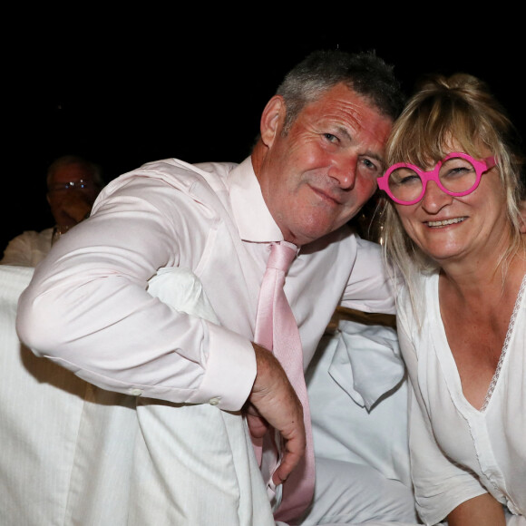 Exclusif - Soirée du mariage de Christine Bravo et Stéphane Bachot sur la plage du restaurant Marinella à l'Ile Rousse en Corse le 11 Juin 2022. © Dominique Jacovides / Bestimage