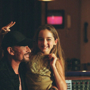 Johnny Hallyday et Clémence - Tournage du clip du titre "On a tous besoin d'amour".