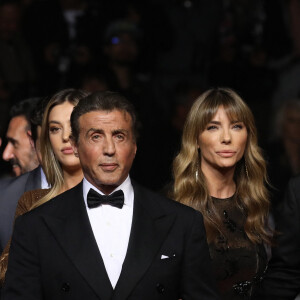 Sylvester Stallone, sa femme Jennifer Flavin et sa fille Sistine - Montée des marches du film "Rambo : First Blood" lors du 72ème Festival International du Film de Cannes. Le 24 mai 2019 © Jacovides-Moreau / Bestimage 