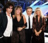 Jean-Michel Jarre, Stéphanie Jarre, Dany Saval, Michel Drucker dans l'émission Tenue de soirée