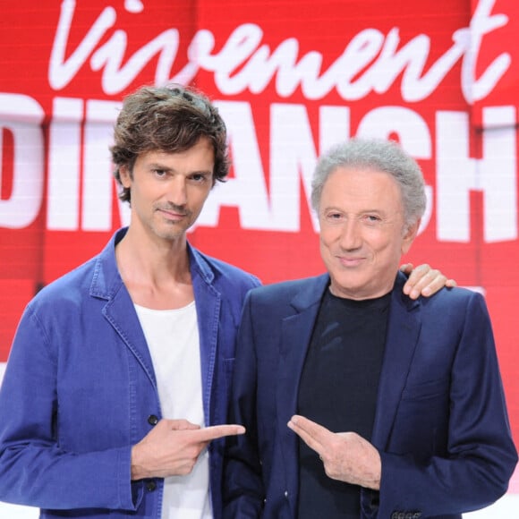 Exclusif - David Jarre et Michel Drucker - Enregistrement de l'émission "Vivement Dimanche" au Studio Gabriel à Paris, présentée par M.Drucker et diffusée le sur France 3 © Guillaume Gaffiot / Bestimage 