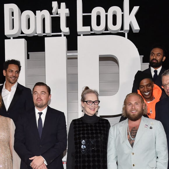 Jennifer Lawrence, Leonardo DiCaprio, Meryl Streep, Jonah Hill and Adam McKay - Les célébrités arrivent à la première de "Don't Look Up" (Netflix) à New York, le 5 décembre 2021. 