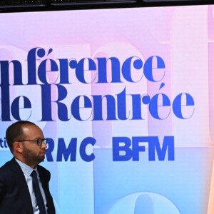 Arthur Dreyfuss et Marc-Olivier Fogiel - Conférence de rentrée 2022/2023 BFM TV à Paris le 6 septembre 2022. © Coadic Guirec/Bestimage