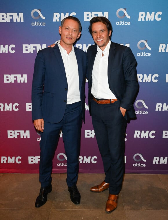 Marc-Olivier Fogiel et Stephane Sallé de chou - Conférence de rentrée 2022/2023 BFM TV à Paris le 6 septembre 2022. © Coadic Guirec/Bestimage