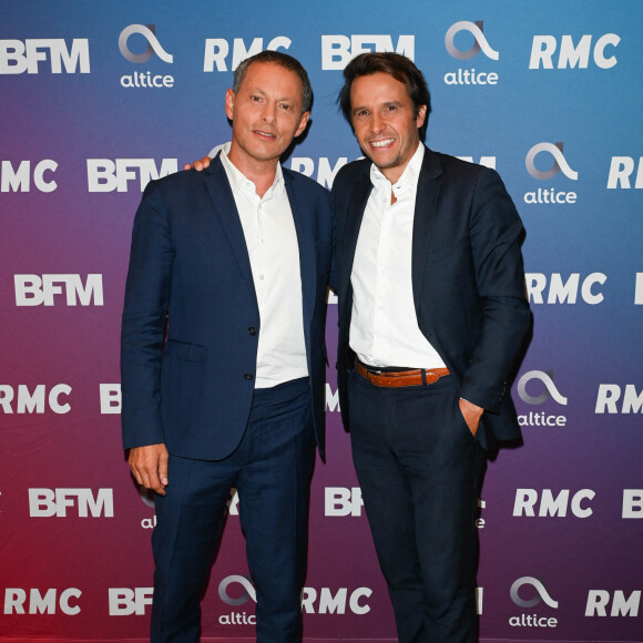 Marc-Olivier Fogiel et Stephane Sallé de chou - Conférence de rentrée 2022/2023 BFM TV à Paris le 6 septembre 2022. © Coadic Guirec/Bestimage