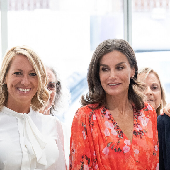 La reine Letizia d'Espagne assiste à la conférence "Tour of Cancer", organisée par l'AECC (Association espagnole contre le cancer), au Caixa Forum à Lérida le 6 septembre 2022. 