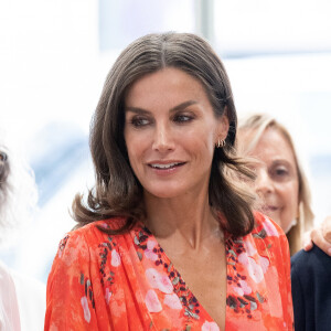 La reine Letizia d'Espagne assiste à la conférence "Tour of Cancer", organisée par l'AECC (Association espagnole contre le cancer), au Caixa Forum à Lérida le 6 septembre 2022. 