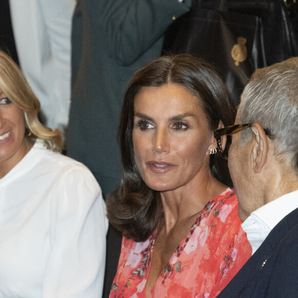 La reine Letizia d'Espagne assiste à la conférence "Tour of Cancer", organisée par l'AECC (Association espagnole contre le cancer), au Caixa Forum à Lérida le 6 septembre 2022. 