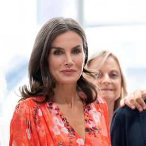 La reine Letizia d'Espagne assiste à la conférence "Tour of Cancer", organisée par l'AECC (Association espagnole contre le cancer), au Caixa Forum à Lérida. 