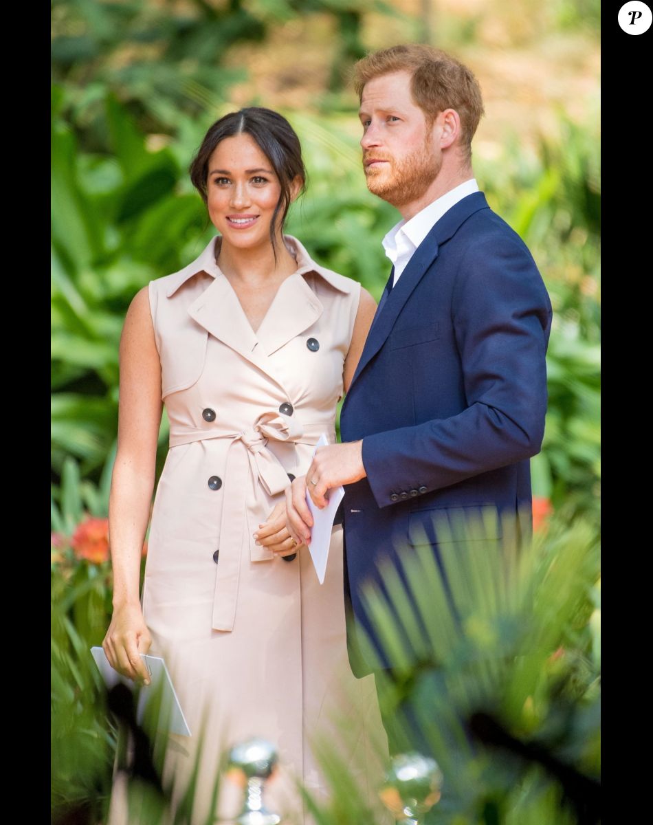 Le prince Harry, duc de Sussex, et Meghan Markle, duchesse de Sussex, se rendent à la réception des industries créatives et des entreprises à Johannesburg, le 2 octobre 2019. Sur place, le couple princier rencontre des représentants des milieux d'affaires britanniques et sud-africains dont des jeunes entrepreneurs locaux.