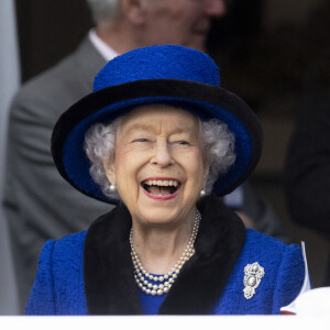 La reine Elisabeth II d'Angleterre lors des Champions Day à Ascot. Le 16 octobre 2021 