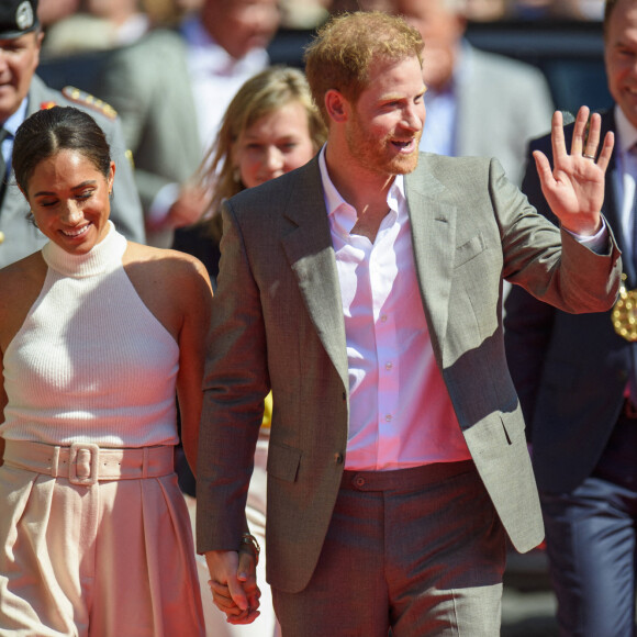 Le prince Harry et Meghan Markle participent à la conférence de presse des Invictus Games 2023 à Dusseldorf, Allemagne le 6 septembre 2022. © Imago / Panoramic / Bestimage 