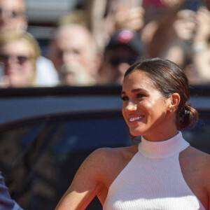 Le prince Harry et Meghan Markle participent à la conférence de presse des Invictus Games 2023 à Dusseldorf, Allemagne le 6 septembre 2022. © Imago / Panoramic / Bestimage 