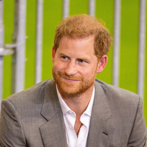 Le prince Harry, duc de Sussex, lors d'une conférence de presse pour l'événement Invictus Games Dusseldorf 2023 One Year to Go à Düsseldorf, Allemagne, le 6 septembre 2022. 