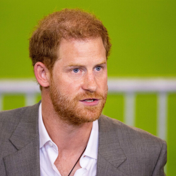 Le prince Harry, duc de Sussex, lors d'une conférence de presse pour l'événement Invictus Games Dusseldorf 2023 One Year to Go à Düsseldorf, Allemagne, le 6 septembre 2022. 