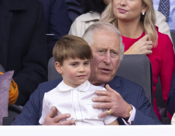 Le prince Charles, prince de Galles, Le prince Louis de Cambridge - Jubilé de platine de la reine Elisabeth II d'Angleterre à Bukingham Palace à Londres, le 5 juin 2022. 