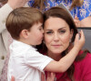 Catherine Kate Middleton, duchesse de Cambridge et le prince Louis - La famille royale regarde la grande parade qui clôture les festivités du jubilé de platine de la reine à Londres le 5 juin 2022. 