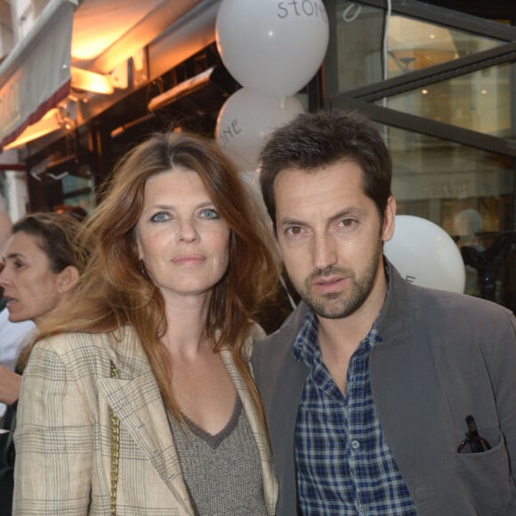 Frederic Diefenthal et son ex femme Gwendoline Hamon - Soiree d'inauguration de la boutique Stone de la creatrice de bijoux Marie Poniatovski, la soeur de Sarah Lavoine a Paris, le 25 juin 2013.