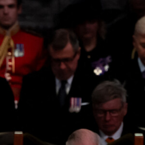 Le prince Edward, comte de Wessex, le roi Charles III d'Angleterre, Camilla Parker Bowles, reine consort d'Angleterre, la princesse Anne, et Tim Laurence - Prière pour le décès de la reine Elisabeth II en la cathédrale St Giles d'Édimbourg, Royaume Uni, le 12 septembre 2022.