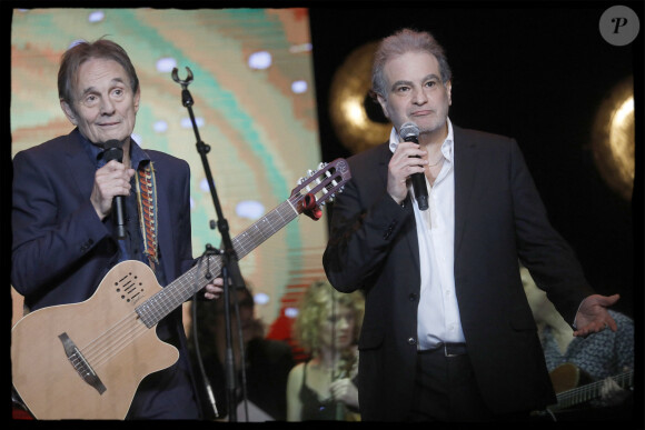 Exclusif - Raphaël Mezrahi et Murray Head lors de la 6ème édition de la "Nuit de la Déprime" au casino de Paris, France, le 11 février 2019. © Alain Guizard/Bestimage