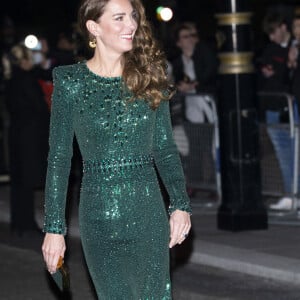 Kate Catherine Middleton - Le duc et la duchesse de Cambridge à leur arrivée au "Royal Variety Performance 2021" au Royal Albert Hall à Londres. Le 18 novembre 2021