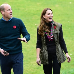 Le prince William et Kate Middleton rendent visitent aux scouts à Alexandra Park pour leur campagne PromiseToThePlanet des scouts à Glasgow, en marge de la Cop26 (1er - 12 novembre 2021), le 1er novembre 2021. 