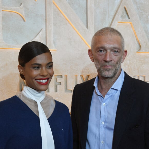 Vincent Cassel et Tina Kunakey - Avant-première du film "Athena" à la salle Pleyel à Paris © Giancarlo Gorassini / Bestimage