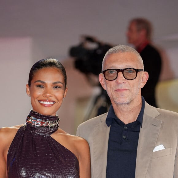 Tina Kunakey et son mari Vincent Cassel à la projection du film "Athena" lors de la 79ème édition du festival international du film de Venise (La Mostra), Italie, le 2 septembre 2022. © MPP/Bestimage