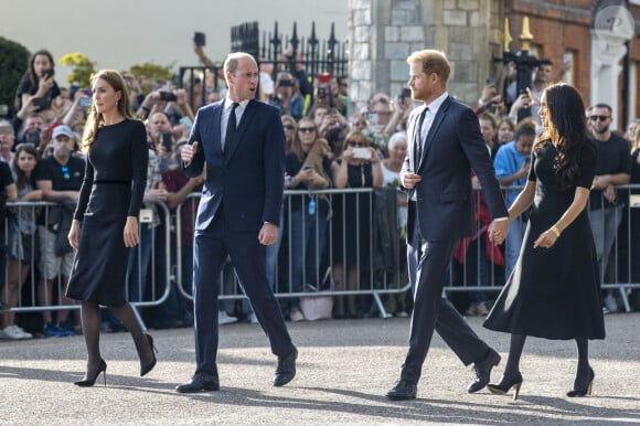Le prince William, Kate Middleton, le prince Harry et Meghan Markle.