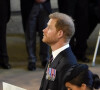 Le prince Harry, duc de Sussex, Meghan Markle, duchesse de Sussex- Intérieur - Procession cérémonielle du cercueil de la reine Elisabeth II du palais de Buckingham à Westminster Hall à Londres. Le 14 septembre 2022 