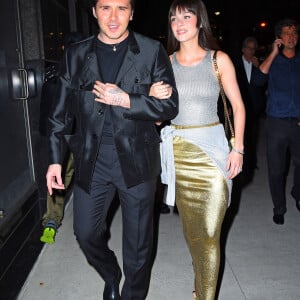 Brooklyn Beckham et sa femme Nicola Peltz au défilé de mode Tom Ford rintemps/été 2023 à New York le 14 septembre 2022.